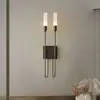 Luminária de Parede para Sala de Estar Pós-Moderna Luxo Leve Estilo Americano Criativa para Hotel Villa Escadas Sala de Jantar Luminária de Cabeceira Lâmpada de Parede com Duas Cabeças