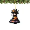 Nuevo producto transfronterizo en stock: Colgantes planos de acrílico de dibujos animados mixtos de Halloween y llaveros de acrílico