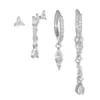 Amazon Transfronterizo Nuevo Diseño de Nicho Set de Pendientes Personalizado Tendencia Geométrico Zirconia Pendientes Joyería para Mujeres