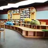 Prateleira de Armazenamento Curva de Grande Capacidade Multi-Camadas Casual Berçário Quarto das Crianças Armazenamento de Brinquedos Estante de Livros para Crianças