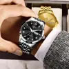 Reloj de Moda Lige/Lige Resistente al Agua con Doble Calendario para Hombre, Reloj de Cuarzo Luminoso, Reloj de Negocios Multifuncional