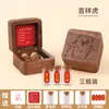 Producción Personalizada de Recuerdos de Cabello Fetal y Dientes de Leche Cabello Fetal Vientre de Conejo Cordón Umbilical de Bebé Recién Nacido Caja de Colección de Madera