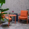 Combinación de Mesa y Sillas de Exterior Silla de Mimbre para Patio Nórdico Mesa y Sillas Pequeñas para Balcón Mesa de Café de Ocio Silla de Mimbre Popular en Internet Muebles de Exterior