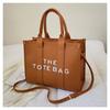 A Bolsa Totb Moda Europeia e Americana Transfronteiriça Grande Capacidade Nova Bolsa Tote Ombro Único Transversal Bolsa de PU com Letras
