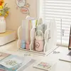 Estante de Livros Suporte de Livros de Mesa Prateleira de Armazenamento de Mesa Rack Organizador de Arquivos de Escritório Cesta de Armazenamento de Livros Ilustrados Infantis