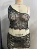 Duowei Lingerie Sexy Abertura Inferior Sem Tirar Tamanho Grande Sexy Peça Única Sedutoras Meias Pretas Roupas Sensuais de Rede Transfronteiriça Europeia e Americana