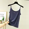 Camisole Pequena de Modal Feminina Verão Costas Bonitas Estilo Ocidental Roupa Externa Sem Mangas Camisa Base Top Decote V Versátil