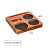 Tamper Distribuidor de Café Madera de Nogal Base de Almacenamiento Soporte Mango Adecuado para 51/53/58mm Set para el Hogar
