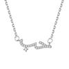 C175 Collar con Colgante de Encanto Declaración de Amor Árabe Letra Árabe Circonita Microincrustada Cadena para Clavícula de Mujer