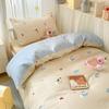 Juego de Tres Piezas para Cama de Dormitorio Estudiantil Algodón Puro Juego de Cama de Cuatro Piezas 2025 Nuevo Funda de Edredón Individual Sábana Ropa de Cama
