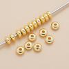 Oro de 18K Fuerte Retención de Color Cuentas Espaciadoras de Cobre Cuentas Espaciadoras Cuentas de Hilo Superficie Brillante Joyería Pulsera Piezas Accesorias DIY