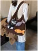 Bolsa de Felpa para Mujer 2025 Otoño Nuevo Linda Caricatura Bolso de Hombro Estilo Dulce Bolsa Tote Gran Capacidad Bolsa para Viajes