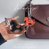Nova Bolsa Cavalo de Balanço Color Block Pingente Lenço de Seda Coreano Requintado Pingente Cavalo de Troia Nicho Requintado Cavalo Pônei Carro Pendente
