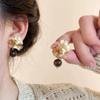 Aretes de Flores Dopamina Estilo Vacacional para Mujer Verano Dulce Elegante Combinan con Todo Aretes con Pin de Plata 925 de Sensación de Alta Gama
