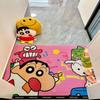 Tapete de Entrada de Bucle de Alambre Tapete de Puerta de Entrada Tapete de Entrada de Puerta Lindo Dibujo Animado Crayon Shin-Chan Hogar Cortable