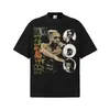 Camiseta de Manga Corta con Estampado de Personaje Hip Hop Stejwell XXX BOTA Americana Pesada Cuello Pequeño Manga Corta Transfronterizo