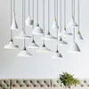 Lámpara colgante pequeña blanca de estilo industrial, creativa y única, adecuada para cafeterías, pastelerías, restaurantes y barras de bar, pantalla colgante de una cabeza tipo tapa de olla