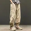 Pantalones cargo jogger para hombre, estilo otoño e invierno, marca trendy funcional de alta calle americana, pantalones deportivos, pantalones casuales con forro polar para invierno para hombre