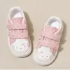 Zapatos Gruesos de Velcro con Lunares Lindos y Femeninos para Niñas 2026 Otoño/Invierno Nuevo Estilo Estudiante Versátiles Zapatos Blancos Pequeños