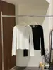 [Kai Pu] Linha Treze Outono Lã Francesa Jacquard Textura Top Moda Gola Redonda Versátil Manga Longa Camiseta TB966