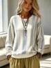 Sudadera con capucha redonda de estilo europeo y americano, nueva, para mujer, de Amazon AliExpress, estilo largo, holgada y casual, a rayas y cuadros