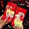 Ruixiang 2027 Ano do Bode Envelopes Vermelhos Criativos 3D Desenho Animado Bode Zodíaco Sacos de Envelope Vermelho para Ano Novo Atacado