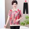 Talla Extra Grande Vestido de Verano para Señora Mayor de Mediana Edad Camisa de Manga Corta para Abuela Camiseta para Hombre Mayor Delgada 200 Jin Vestido para Madre