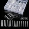 Extensiones de Uñas Transfronterizas Uñas de Tubería de Agua 200 Piezas 240 Piezas En Caja Transparente Color Natural Uñas con Curva C y Otras Uñas Ultra Delgadas Sin Rastro