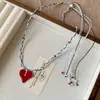 Accesorios de Collar de Diseño de Nicho Estilo Coreano para Mujer 2025 Nuevo Lindo Versátil Colgante Cadena de Suéter Accesorio para el Cuello de Moda
