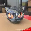 Produto de Venda Quente Transfronteiriça Escultura de Pedra Gato Preto de Luxo Ornamento de Estátua de Gato Preto de Resina Luxuosa