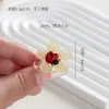Zibo esmalte de color anillo giratorio mariposa de nicho Boshan vidrio de cristal joyería hecha a mano regalo red social al por mayor