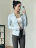 Conjunto de Ropa Deportiva para Mujer Chaqueta Deportiva Cuello Alto Top Ajustado Adelgazante 2026 Nuevo Estilo Ropa de Yoga Manga Larga Secado Rápido