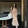 Vestido Solto Cor Sólida Etéreo Estilo Resort LS Guangzhou Shisanhang 2026 Novo Estilo Verão Vestido 23286#