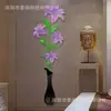 Flor de Lírio Cristal Acrílico 3D Adesivo de Parede Tridimensional para Sala de Estar Sofá Fundo de TV Parede de Entrada Adesivo de Decoração para Casa