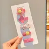 Grampo de Cabelo Infantil Sem Costura para Meninas 2025 Novo Estilo Franja Lateral Presilha Bico de Pato Testa Doce Colorido Grampo de Cabelo Acessório de Cabeça