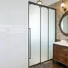 Cabina de Ducha Lineal de Una Pieza con Puerta Corredera Integrada para Uso Doméstico, Cabina de Ducha Integrada Completamente Cerrada para Bañarse y Uso en el Baño