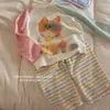 Leggings para Meninas Primavera e Outono Novo Estilo Fino Calças Modernas Infantis Calças Longas Elásticas para Bebê Menina Tendência Cruzada