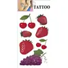 Pegatinas de Tatuaje de Cereza de Dibujos Animados Impermeables Femeninas de Larga Duración Estilo Ins Artificial Pegatinas de Tatuaje de Gama Alta Personalización