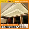 Araña de cristal rectangular personalizada para hotel, luz de techo para vestíbulo de salón de banquetes, accesorio de iluminación a gran escala para departamento de ventas y joyería