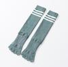 Otoño e Invierno nuevos calcetines largos de yoga para mujer de cinco dedos a rayas de alta calidad antideslizantes cálidos calcetines para piernas simples de tres barras