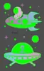 Adesivo de Tatuagem Infantil Cartoon Luminoso Exploração Espacial Star Trek Adesivo Fofo de Fantasia Cartoon