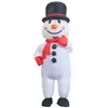 Navidad Transfronteriza Muñeco de Nieve Inflable Decorativo Traje Inflable Traje de Actuación Navideña Cosplay Navideño Muñeco de Nieve