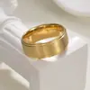 Anillo de Acero Inoxidable No se Desvanece Estilo Frío de Nicho Transfronterizo Europeo y Americano Anillo Simple Mate de 8 mm de Ancho Venta al por Mayor
