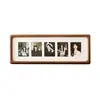 Soporte de exhibición de marco de fotos polaroid de madera maciza para bodas, impresión de fotos y venta al por mayor, marco vacío de 3 pulgadas para parejas, rejilla de tres paneles para DIY