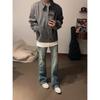 Jeans Vibe Masculino Americano Heavy Preto Straight Pants Primavera Moda Marca Micro La Gao Street All-match Calças Casuais
