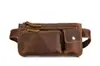 3612 Bolsa de Cintura Masculina em Couro Crazy Horse Fonte Amazônica Bolsa Masculina de Couro Genuíno Dropshipping Transfronteiriço Bolsa de Cintura para Celular