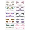 Nuevas pegatinas para el maquillaje de la esquina del ojo con estampado de leopardo transfronterizo, pegatinas de tatuaje temporal sexys con forma de corazón, pegatinas de maquillaje facial de moda europeas y americanas, personalizables