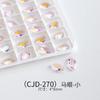 Moda Nuevo Rosa Aurora Espalda Puntiaguda Joyería de Pedrería, Lujo Ligero Corazón Inclinado Octagonal Pegatinas para Uñas de Pedrería Venta al por Mayor Uñas Rubor