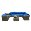 Sofá de exterior, balcón exterior de patio, silla de ratán para villa, combinación de ratán individual, muebles de jardín de ocio con protección solar para terraza