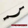 Manija de Puerta de Gabinete Estilo Chino Nuevo Minimalista Moderno Aleación de Zinc Cajón Armario Gabinete Manija Negra Venta Directa de Fábrica